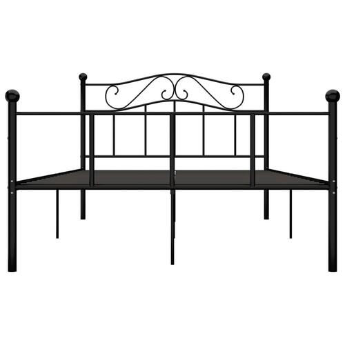 Sengestel 140x200 cm metal sort