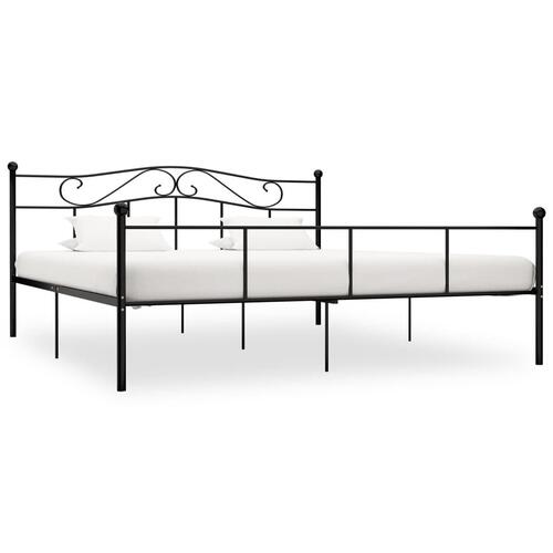 Sengestel 180x200 cm metal sort