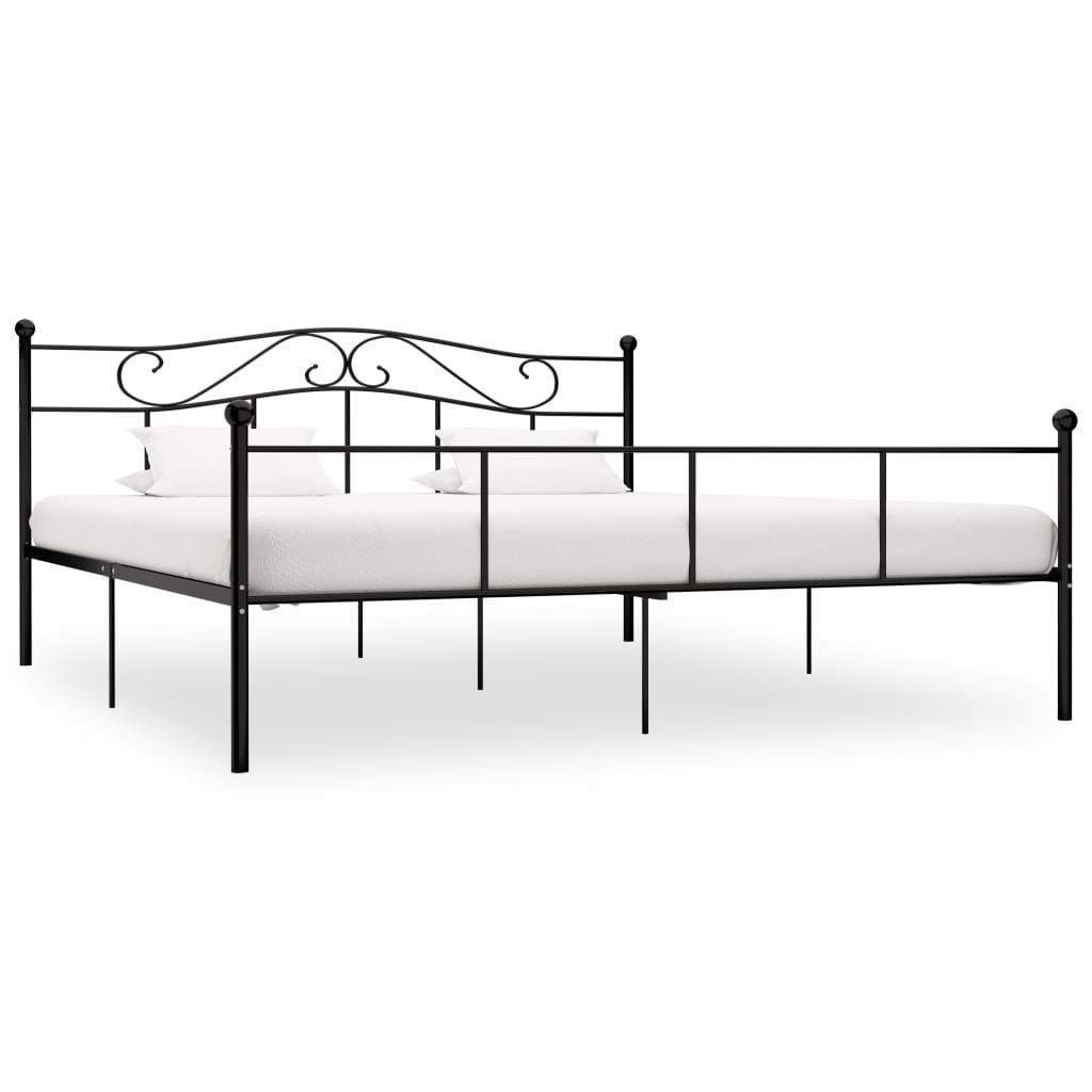 Sengestel 180x200 cm metal sort