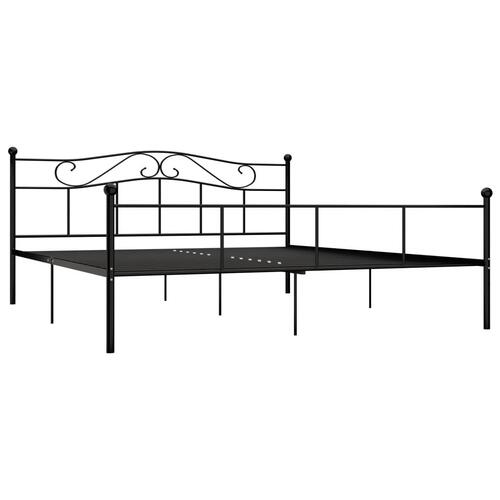 Sengestel 180x200 cm metal sort