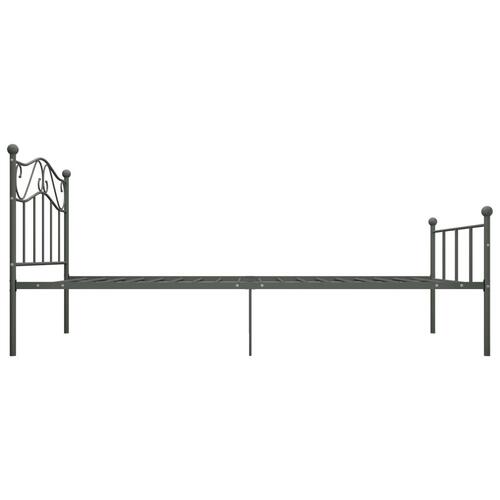 Sengestel 90x200 cm metal grå