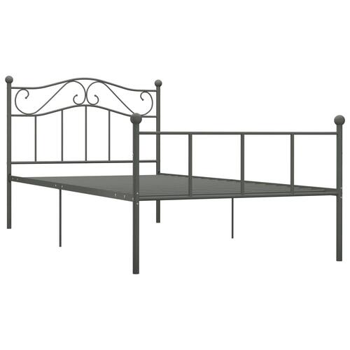 Sengestel 100x200 cm metal grå