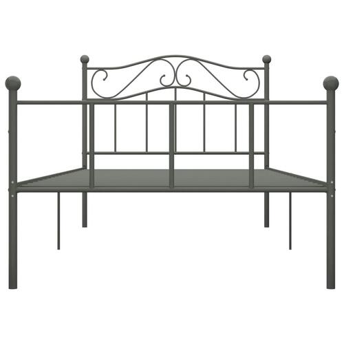 Sengestel 100x200 cm metal grå