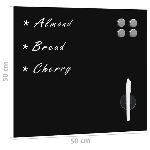 Væghængt magnettavle 50x50 cm glas