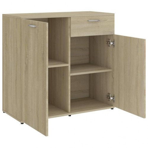 Skænk 160x36x75 cm konstrueret træ sonoma-eg