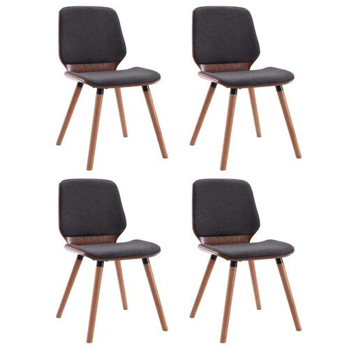 Spisebordsstole 4 stk. stof grå