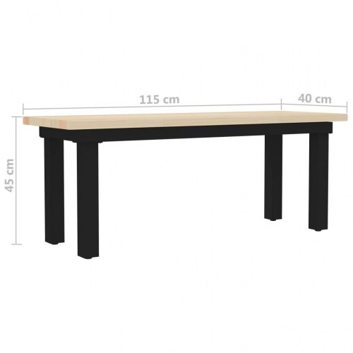 Bænk 115 x 40 x 45 cm fyrretræ