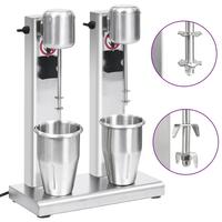 Milkshakemaskine med 2 kopper 2 l rustfrit stål