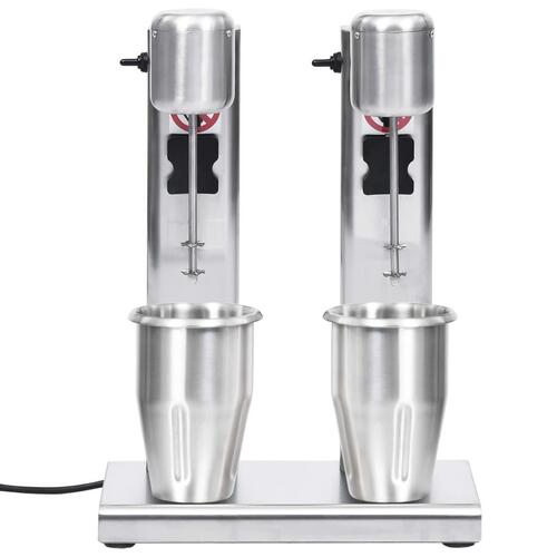 Milkshakemaskine med 2 kopper 2 l rustfrit stål
