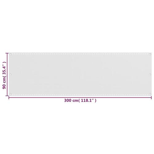 Altanafskærmning 90x300 cm HDPE hvid