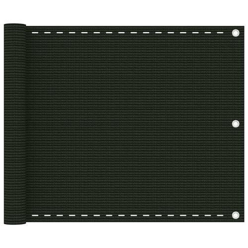 Altanafskærmning 75x600 cm HDPE mørkegrøn