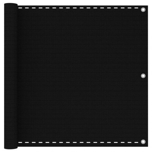 Altanafskærmning 90x600 cm HDPE sort