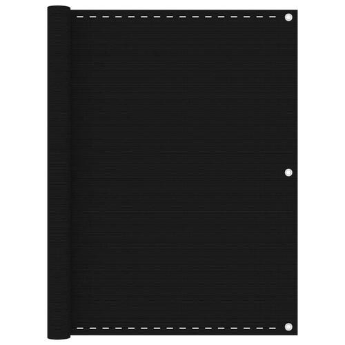 Altanafskærmning 120x500 cm HDPE sort