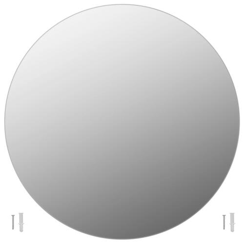 Spejl uden ramme 90 cm rund glas