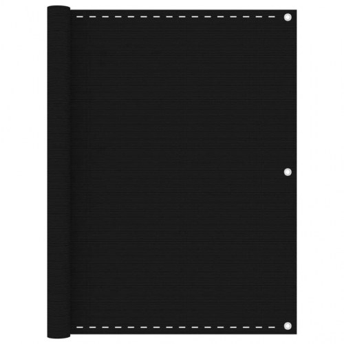 Altanafskærmning 120x600 cm HDPE sort
