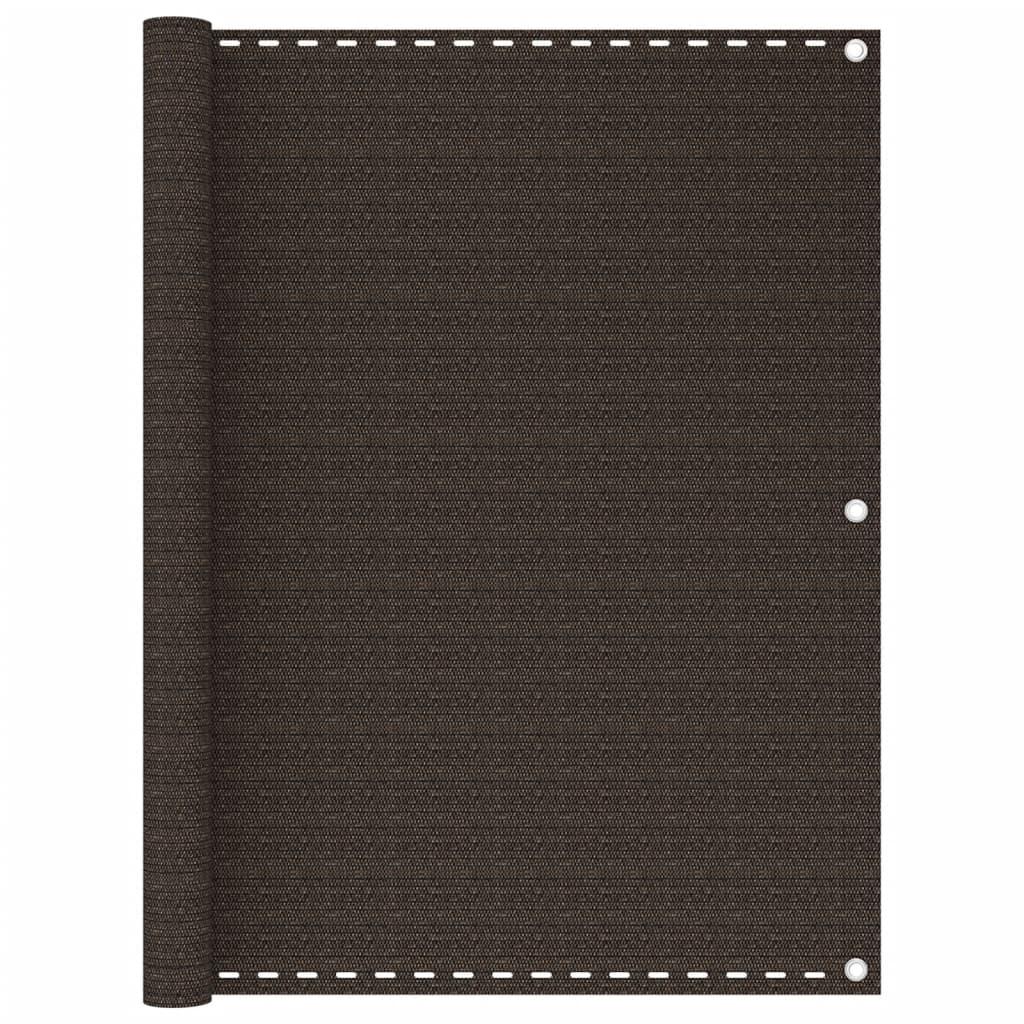 Altanafskærmning 120x500 cm HDPE brun billede