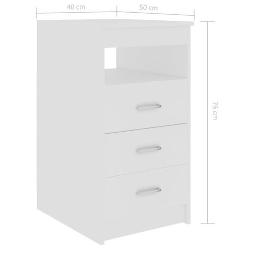 Skrivebord hvid 140x50x76 cm konstrueret træ