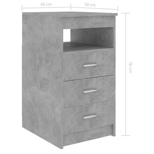 Skrivebord 140x50x76 cm konstrueret træ betongrå