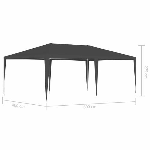 Festtelt 4x6 m 90 g/m² antracitgrå