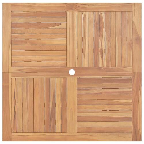 Foldbart havebord 120x120x75 cm massivt teaktræ