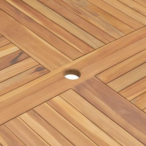Foldbart havebord 120x120x75 cm massivt teaktræ