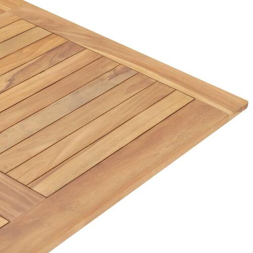 Foldbart havebord 120x120x75 cm massivt teaktræ