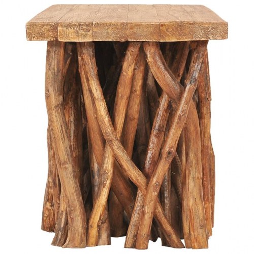 Sofabord 100x40x47,5 cm blandet genbrugstræ og teaktræ