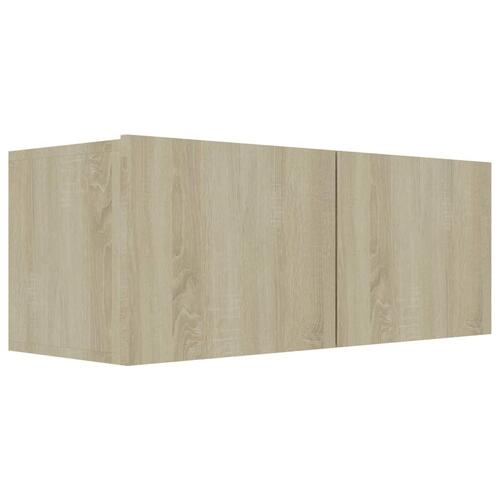 Tv-bord 80x30x30 cm konstrueret træ sonoma-eg