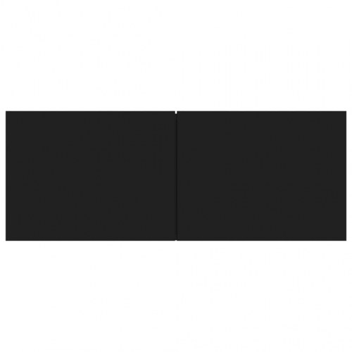 Tv-bord 80x30x30 cm konstrueret træ sort højglans