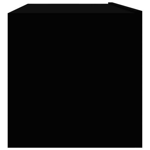 Tv-bord 100x30x30 cm konstrueret træ sort