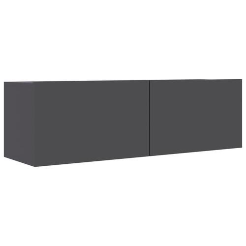 Tv-bord 100x30x30 cm konstrueret træ grå