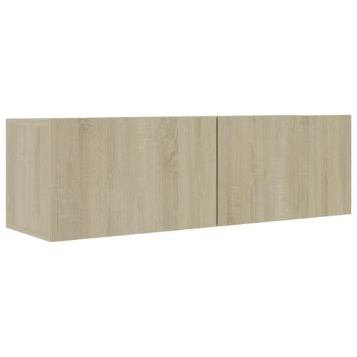 Tv-bord 100x30x30 cm konstrueret træ sonoma-eg