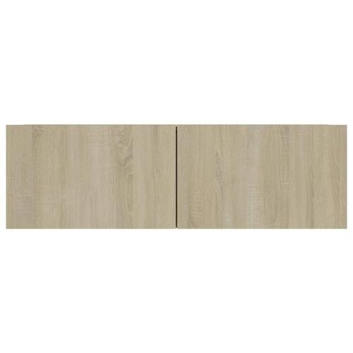 Tv-bord 100x30x30 cm konstrueret træ sonoma-eg