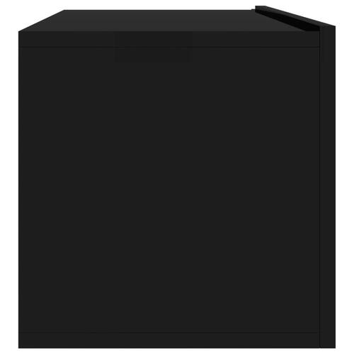 Tv-bord 100x30x30 cm konstrueret træ sort højglans