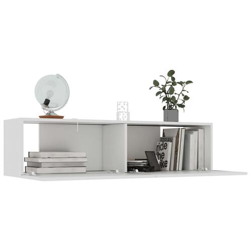 Tv-skab 120x30x30 cm konstrueret træ hvid