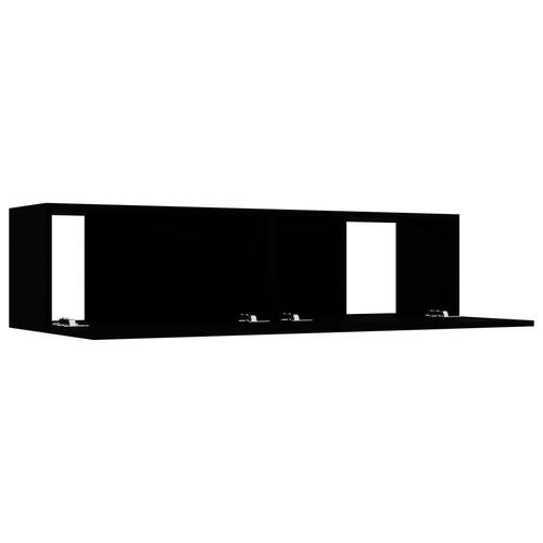 Tv-bord 120x30x30 cm konstrueret træ sort