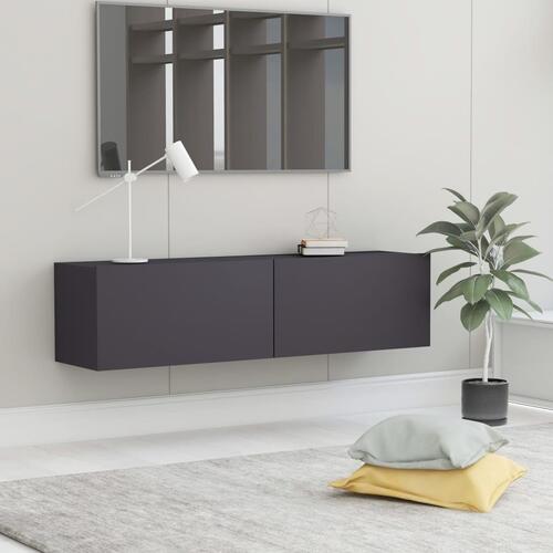 Tv-bord 120x30x30 cm konstrueret træ grå