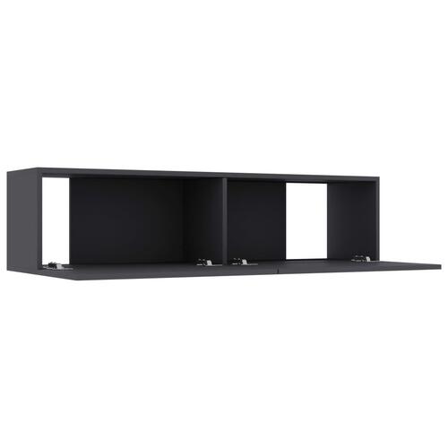 Tv-bord 120x30x30 cm konstrueret træ grå