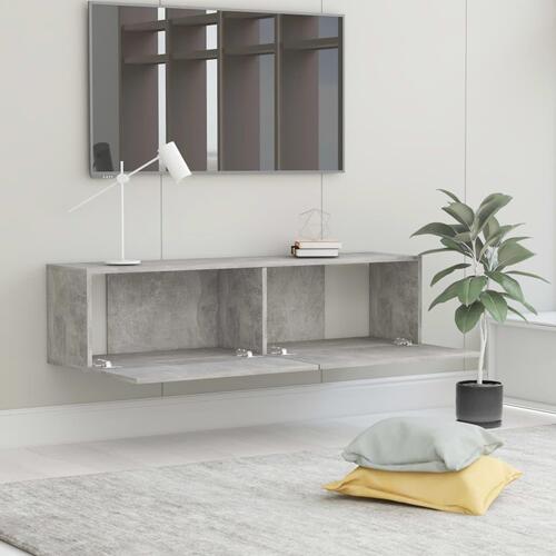 Tv-bord 120x30x30 cm konstrueret træ betongrå