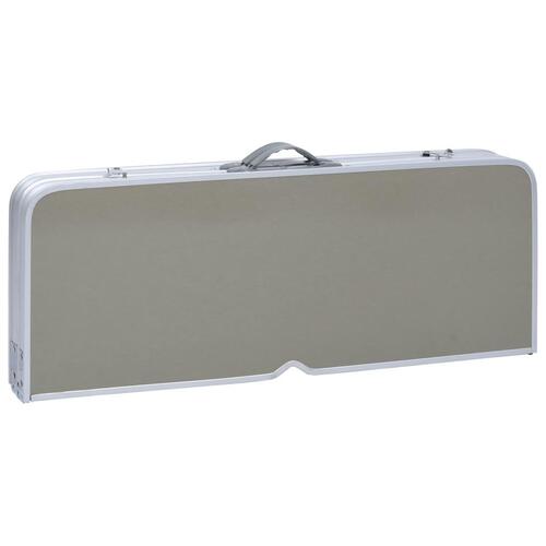 Foldbart campingbord med 4 siddepladser stål aluminium