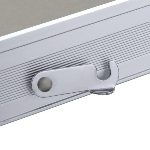 Foldbart campingbord med 4 siddepladser stål aluminium