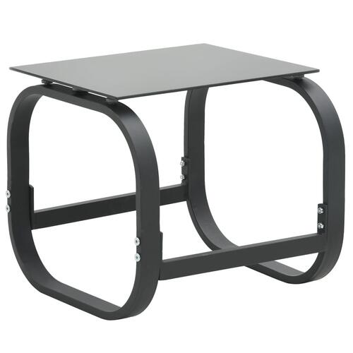 Liggestole 2 stk. med bord textilene og aluminium