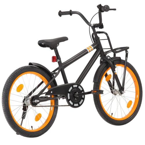 Børnecykel med frontlad 20 tommer sort og orange