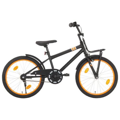 Børnecykel med frontlad 20 tommer sort og orange