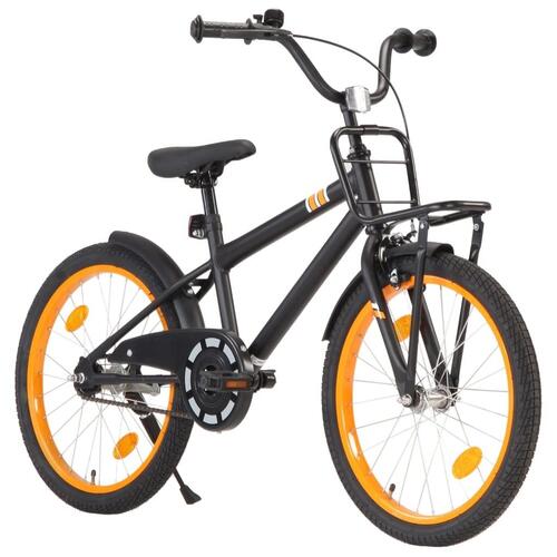 Børnecykel med frontlad 20 tommer sort og orange