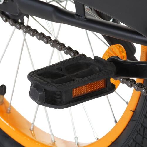 Børnecykel med frontlad 20 tommer sort og orange