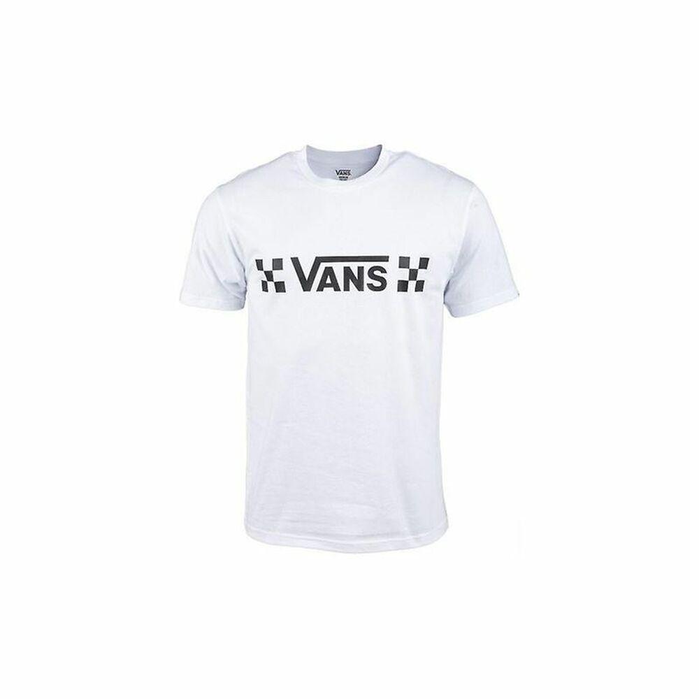 Kortærmet T-shirt til Mænd Vans Drop V Check-B Hvid S