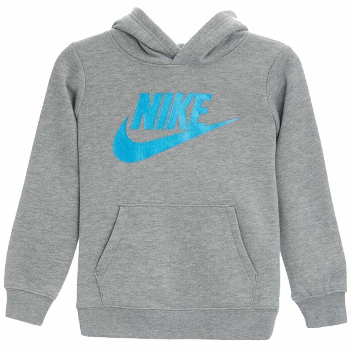 Sweaters uden Hætte til Børn Nike Metallic HBR Gifting Grå 2-3 år