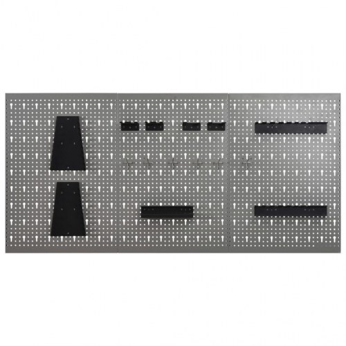 Vægmonterede værktøjspaneler 3 stk. - stål 40×58 cm