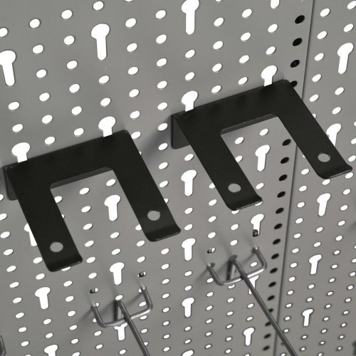 Vægmonterede værktøjspaneler 4 stk. 40×58 cm - stål, grå